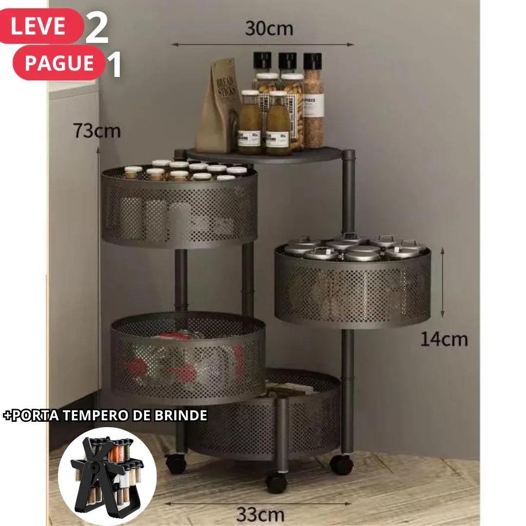 Fruteira Articulada Multiuso 5 em 1 + Brinde Porta Tempero Giratório — foto 7