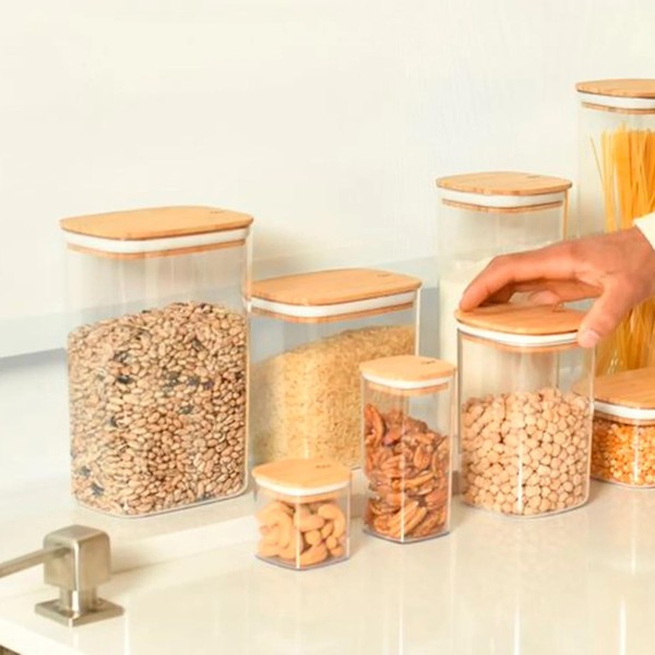 Pote hermético organizador retangular Ou 2,3L Linha Keep