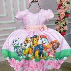 Vestido Temático - Patrulha Canina