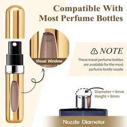 1/4 pçs 5ml perfume atomizador recipiente líquido portátil para cosméticos viajando mini spray de alumínio vazio garrafa recarregável