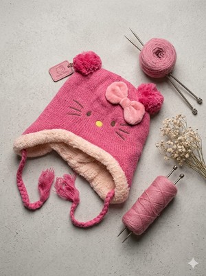 TOUCA FORRADA ROSA BEBE