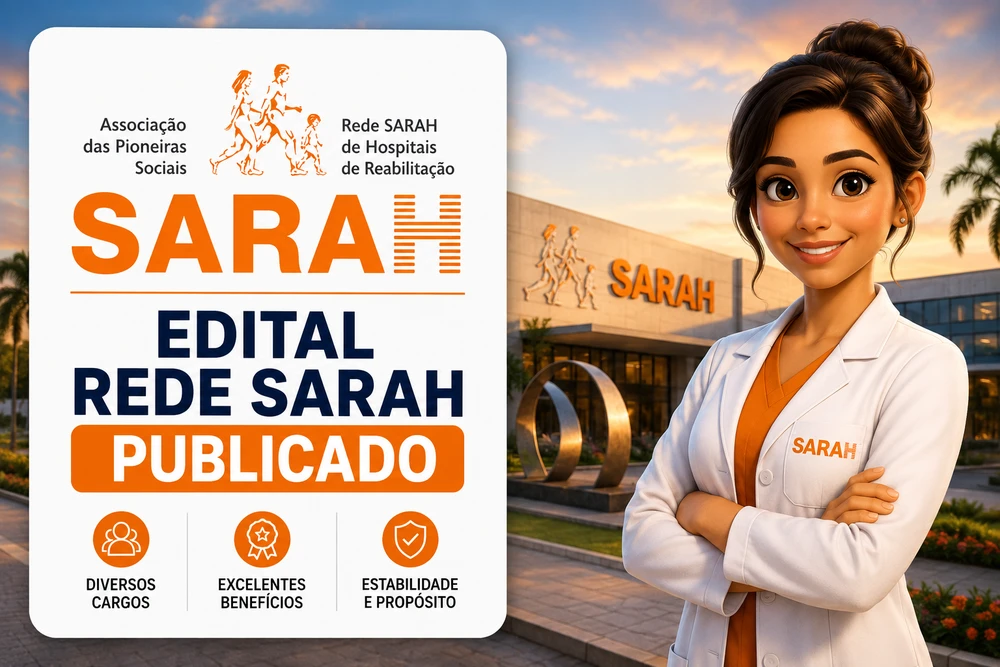 Concurso Rede Sarah 2026: edital publicado para Técnico de Enfermagem; salário chega a R$ 6,1 mil
