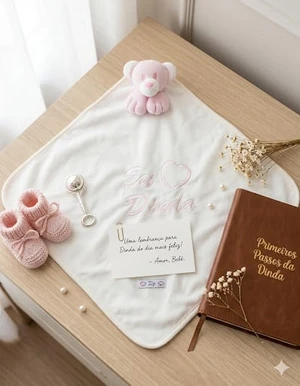 NANINHA ZIP BLANKET CETIM EU AMO DINDA ROSA