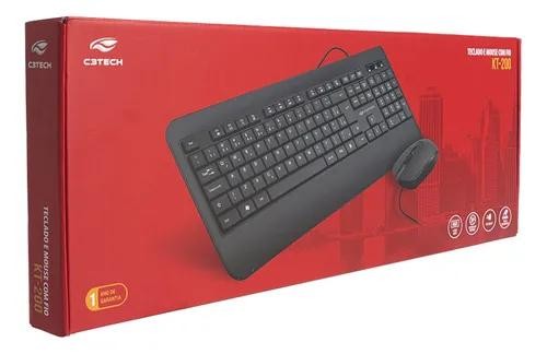 Kit Teclado e Mouse C3Tech USB Preto KT-200BK