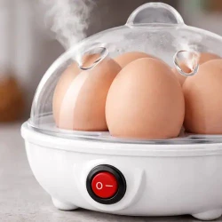 Cozedor Elétrico de Ovos Portátil para Até 7 Ovos