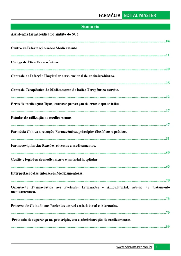 Farmácia ENARE 2026/2027
