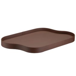 Bandeja Orgânica Mavie Em Courino Ecológico 42x25x4,5cm Caramelo