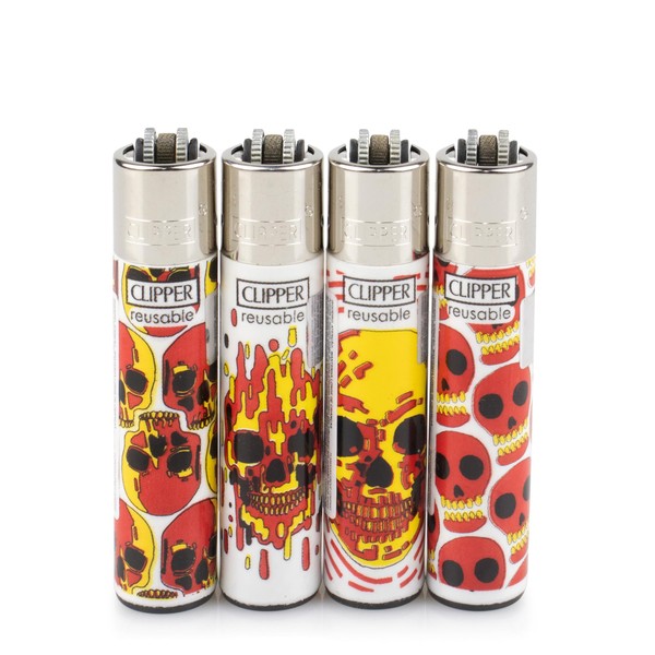 Isqueiro Clipper Skull Fire - Estampas Sortidas (Un.)