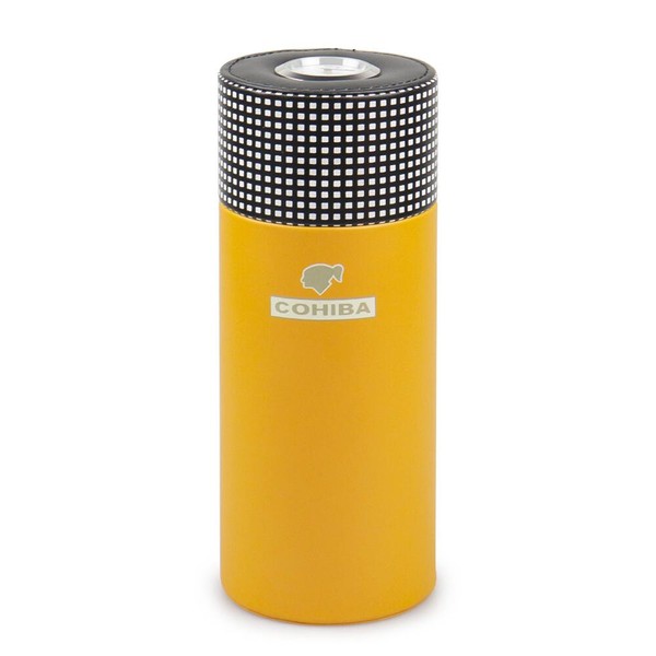 Tubo Umidor de Viagem Cohiba para 3 Charutos - Amarelo