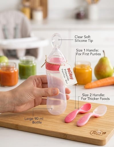 COLHER ALIMENTADOR ROSA
