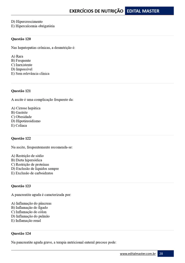 Nutricionista - 240 Questões Gabaritadas