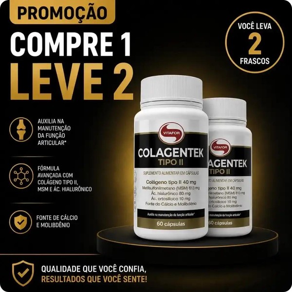 Colagentek - Kit com 2 Frascos de 60 Cápsulas + Frete Grátis