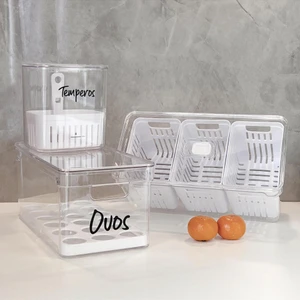 KIT ORGANIZADOR DE GELADEIRA CLEAR 3 UN