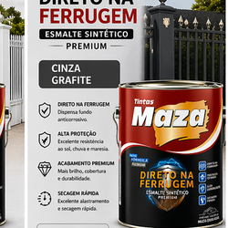 Tinta esmalte direto na ferrugem Maza 3,6L