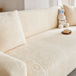 Capa de Sofá Plush Ajustável e Resistente para Casas com Pets