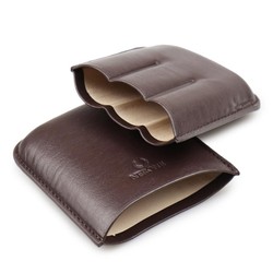Porta 3 Charutos em Couro Nerone Sublime - Marrom