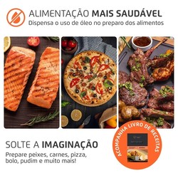 Air Fryer Forno 25L French Door Mondial Preto/Inox 2000W - AFDO-25L-FD