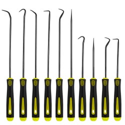 Conjunto de picareta e gancho de precisão, 10/4 peças, vedação de óleo de carro/o-ring, mini ganchos de precisão, removedor profissional de extrator