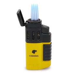 Isqueiro Maçarico Cohiba 745 - Amarelo (4 Chamas)