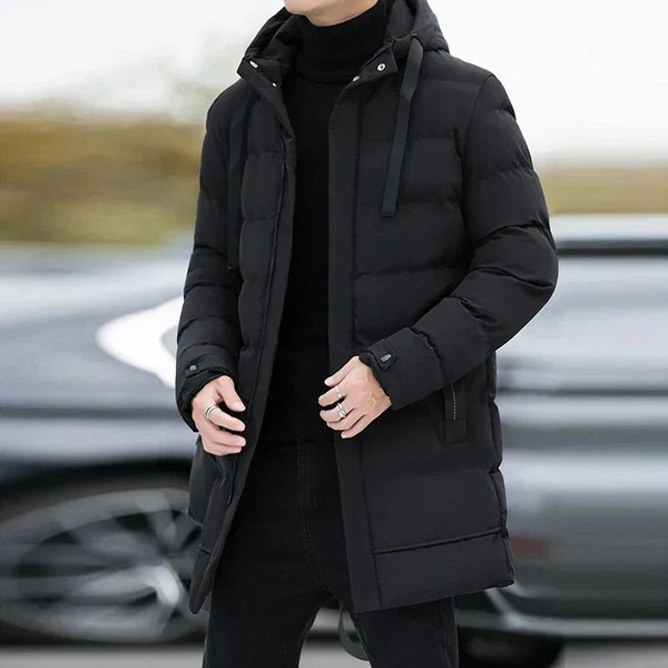 Jaqueta Puffer Masculina Alongada Celesto