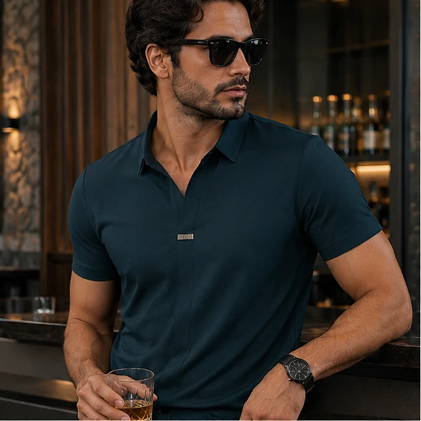 [LEVE 5 PAGUE 3] Camisa Masculina Zorvian em Seda Gelo Premium (Luxo em Cada Detalhe)