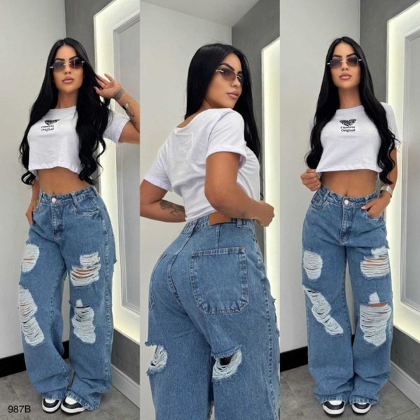 CALÇA DESTROYED BUMBUM