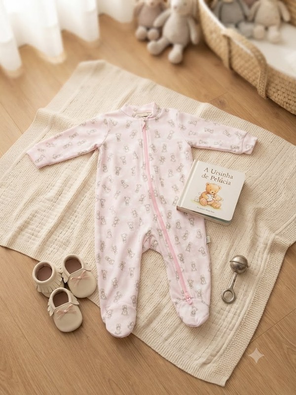 MACACÃO ROSA URSO PINGO LELE 66950