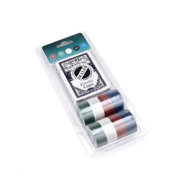 Kit com 48 Fichas de Poker e Baralho