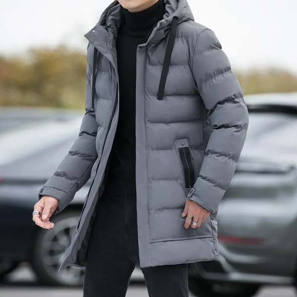 Jaqueta Puffer Masculina Alongada Celesto