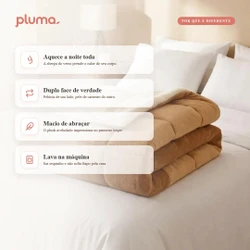 Coberdrom Dupla Face Sherpa + Manta — Pele de Carneiro