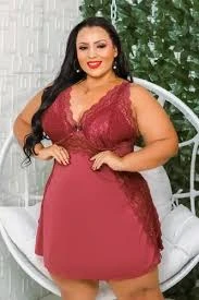 Camisola Paris Renda Francesa Plus Size