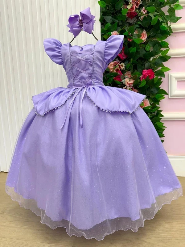 Vestido Fantasia Longo - Rapunzel 
