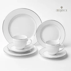 aparelho de jantar 42 peças Jogo de Jantar Porcelana Pratos de Porcelana para Jantar Majesty Gold