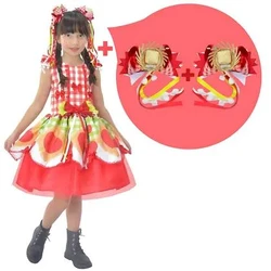 Vestido Festa Junina Tule Vermelho Quadrilha + 2 Laços