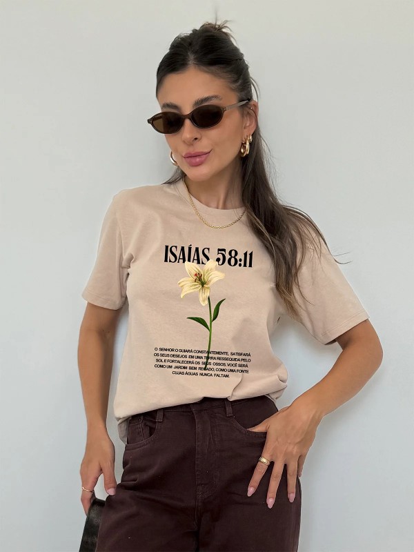 Camiseta Feminina Chocolate Estampa Isaías
