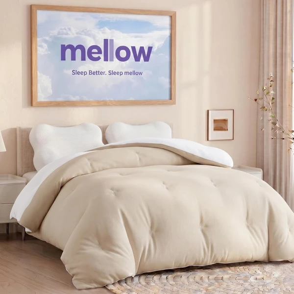 Edredom Mellow Marshmellow Full/Queen - Extra Fofinho com Recheio Duplo Alternativo ao Pluma, Equilibrado para Todas as Estações, Tecido Oeko-TEX Classe I, Costura em Caixa, Lavável à Máquina