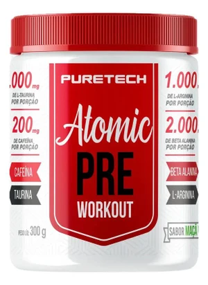 ATOMIC MAÇA VERDE - PRÉ TREINO - 300G - PURETECH