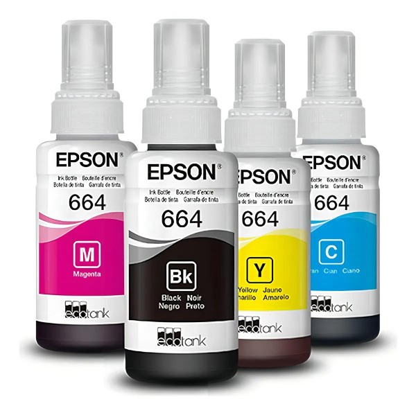 Refil De Tinta Epson T664 Amarelo - T664420-AL