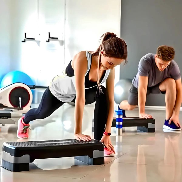 Kit de Ginástica com 2 Step Ajustáveis