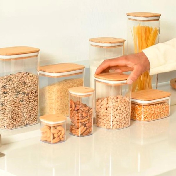 Pote hermético organizador retangular Ou 1,5L Linha Keep
