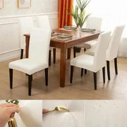Capas para Cadeiras de Jantar - (Couro Pu Impermeáveis)