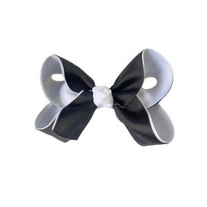 Laço de Cabelo - Duplo Branco e Preto