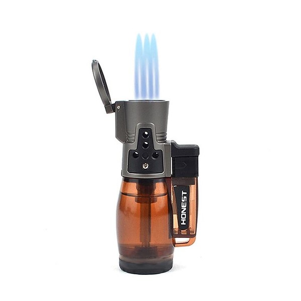 Isqueiro Maçarico Honest 725 - Marrom (3 Chamas)