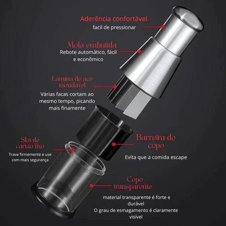 Inoxcut – Espremedor De Alho Manual Rápido e Sem Bagunça + Entrega grátis