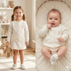 CARDIGAN EM TRICO  PATERNOLLI CREME NINA GO 2009700 