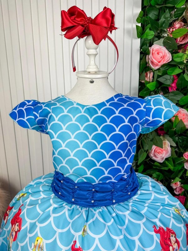 Vestido Temático - Pequena Sereia  