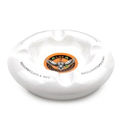 Cinzeiro para 4 Charutos de Porcelana Los 3 Catedraticos - Branco