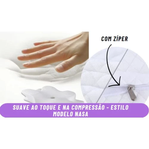 Travesseiro Ortopédico Borboleta em Espuma de Memória Ergonômico