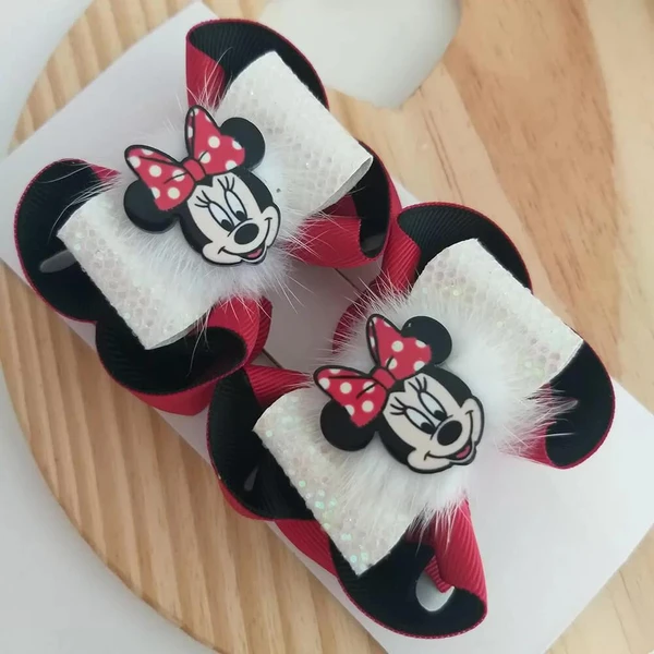 Par de Laço de Cabelo - Minnie 