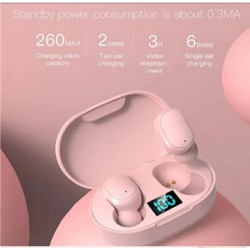 Fone De Ouvido Sem Fio E6s e A6s Bluetooth 5.0 Tws Macaron